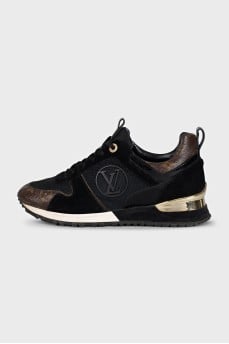 Black Run Away canvas sneakers