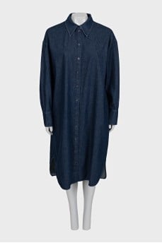 Blue denim shirt dress