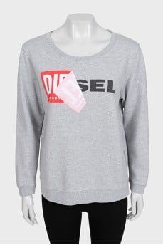 Gray sweatshirt with logo