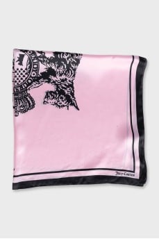 Pink printed scarf
