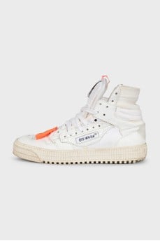 White Off-Court 3.0 Leather High-Top Sneakers
