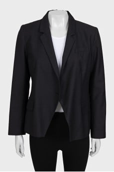 Black fitted wool jacket