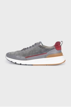 Men's grey combination sneakers