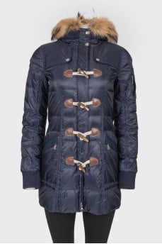 Fur hood on clavants jacket