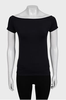 Black short sleeve top