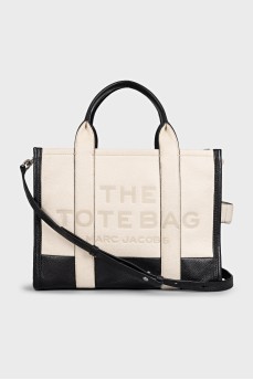Two-tone tote with logo