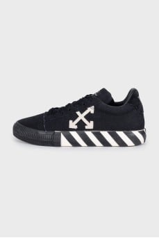 Черные текстильные кеды Vulcanized