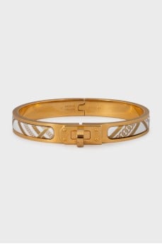 Kelly Print Gold Plated Bracelet
