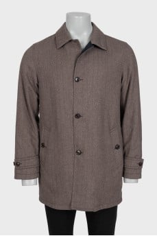 Men's reversible button-down coat
