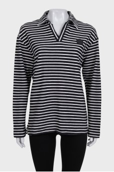 Black and white striped jumper