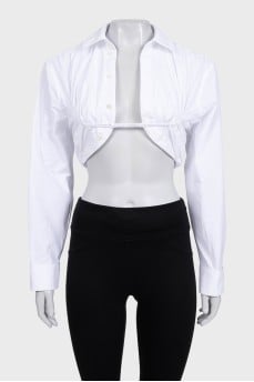 White long sleeve elasticated top