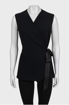 Black wrap vest