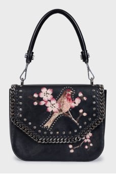 Black leather Falabella Box bag