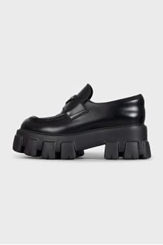 Black Monolith leather loafers