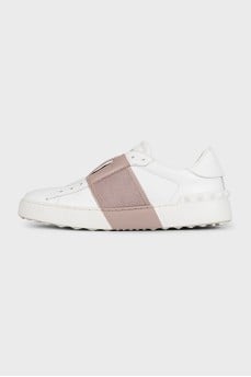 White leather Open sneakers