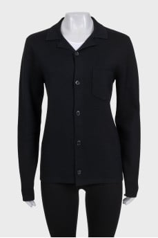 Black straight cardigan