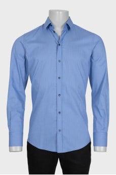 Men's blue fitted shirt
