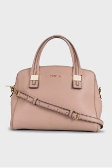 Pink leather bag