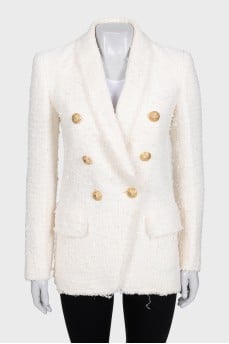 Tweed long fitted jacket