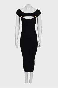 Bodycon dress with signature buttons