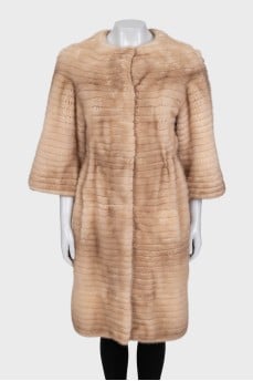 Fitted mink coat