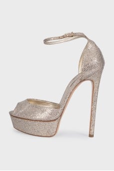 Gold heeled sandals