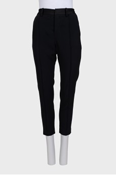 Black straight-cut trousers