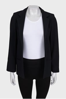 Black straight-cut jacket