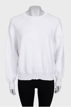 White tapered sweatshirt
