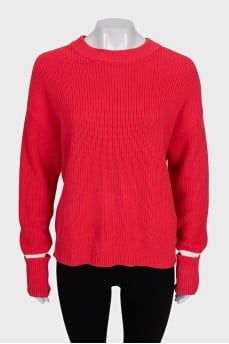 Knitted red sweater