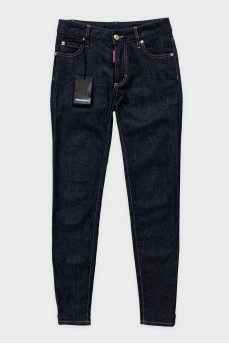 Dark blue tapered jeans