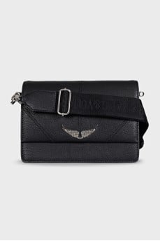 Leather crossbody bag with adjustable strap