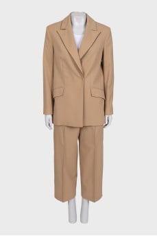 Brown wool suit