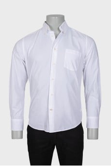 Men's white regular fit shirt
