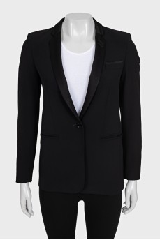 Fitted jacket with satin lapels