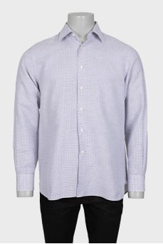 Men's long-sleeved shirt with a small print