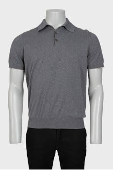 Men's dark gray polo shirt