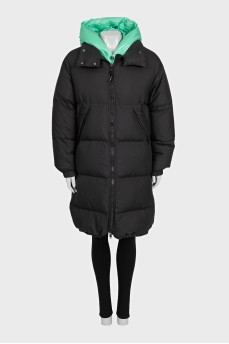 Double-sided oversized down jacket