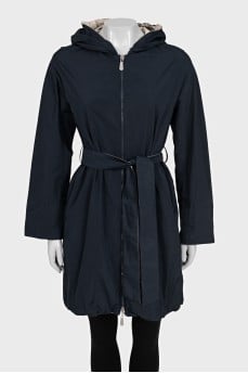Double-sided zippered raincoat