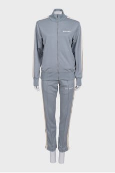 Gray tracksuit with trousers with tag