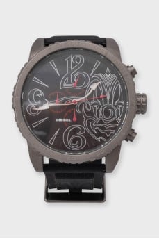 Black men's watch by Diesel x Mr Cartoon