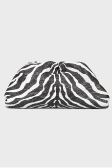 Шкіряна сумка POUCH в принт зебра