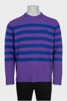 Men's striped wool sweater