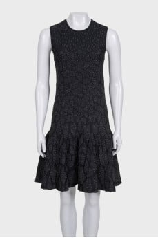 Shiny fitted black dress