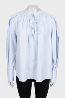 Light blue straight-cut shirt