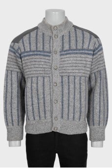 Men's wool button-down cardigan