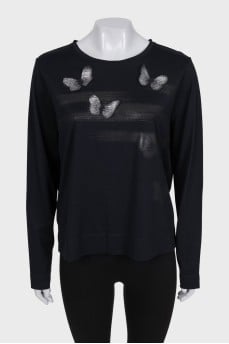 Black long sleeve with print