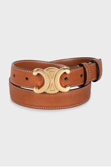 Triomphe leather belt