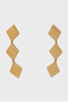 Yellow gold shaped earrings