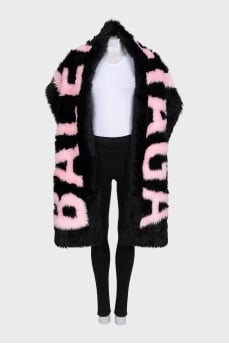 Voluminous eco-fur scarf